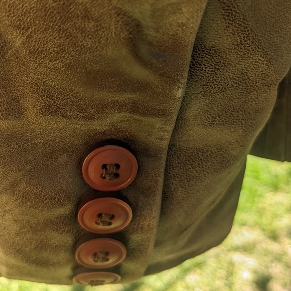 Brown Leather Blazer by Zara Basics , Size S - Picture 5 of 7